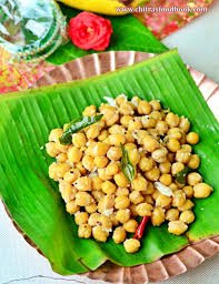 Kosambari style lentil salad served on a banana leaf at a Brahmin wedding