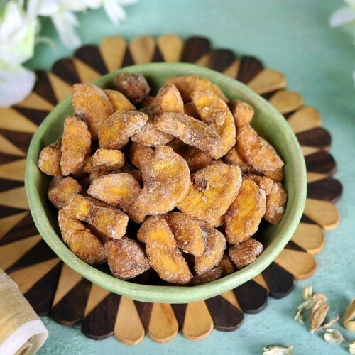 Kerala banana chips fried fresh for sadya and snack counters