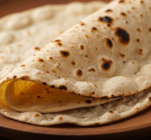 Tandoori rotis stacked hot off the tandoor for event catering