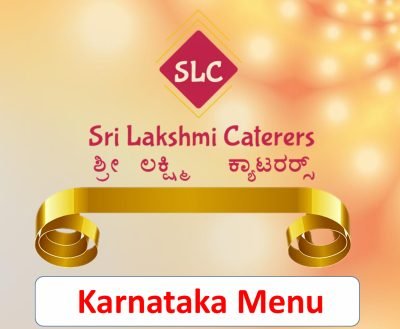 Karnataka catering menu card - Sri Lakshmi Caterers Bangalore
