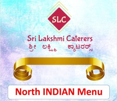 North Indian catering menu card - Sri Lakshmi Caterers Bangalore