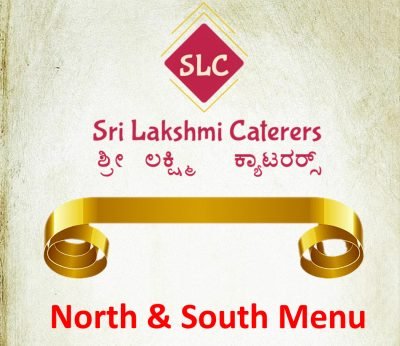 North and South Indian combo catering menu card - Sri Lakshmi Caterers Bangalore