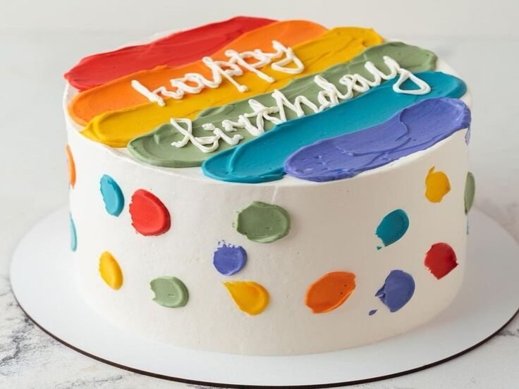 Birthday cake presented at a party catered in Bangalore