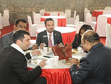Catering served during a corporate business meeting